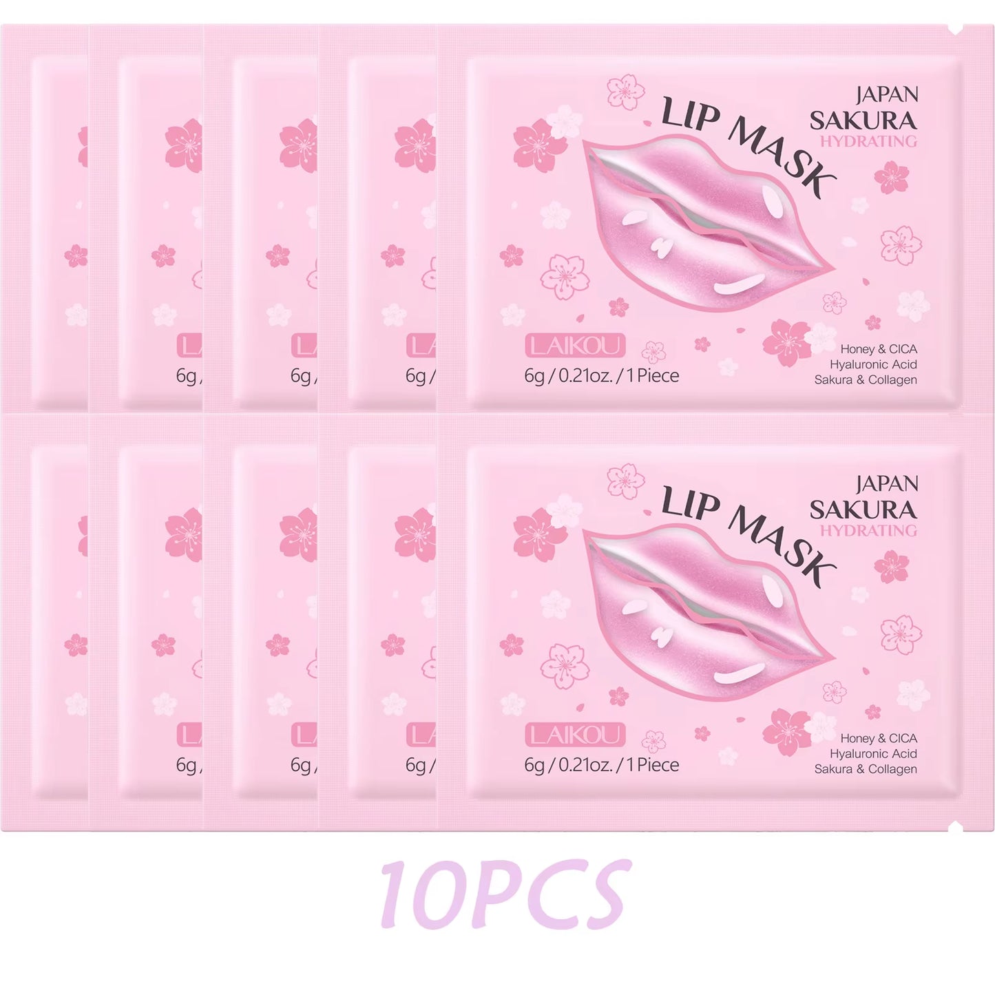 Cherry Blossom Lip Mask Moisturizing anti Wrinkle Nourishing Beauty Lips Moisturizer Lip Patches Gel Pads Skin Care
