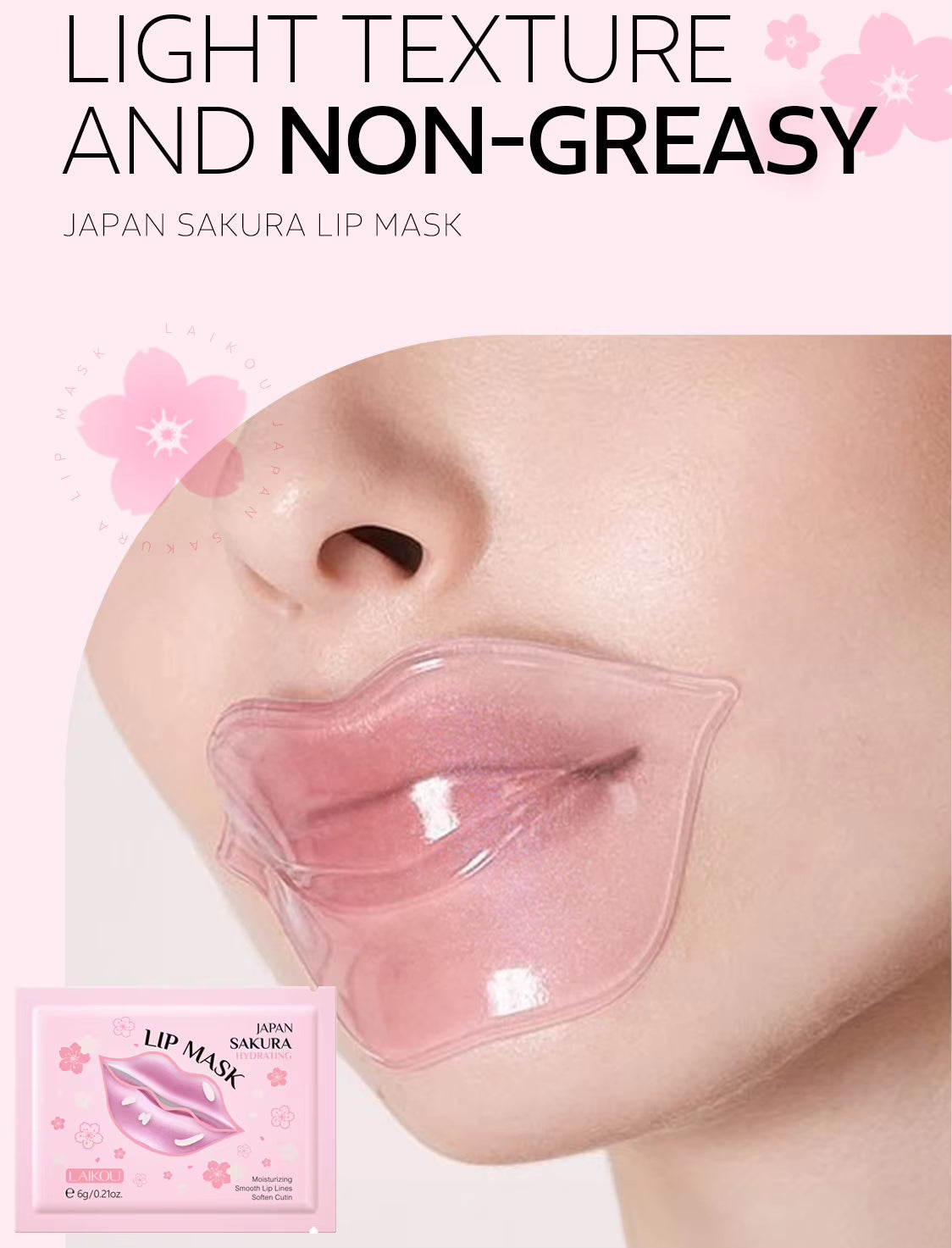 Cherry Blossom Lip Mask Moisturizing anti Wrinkle Nourishing Beauty Lips Moisturizer Lip Patches Gel Pads Skin Care