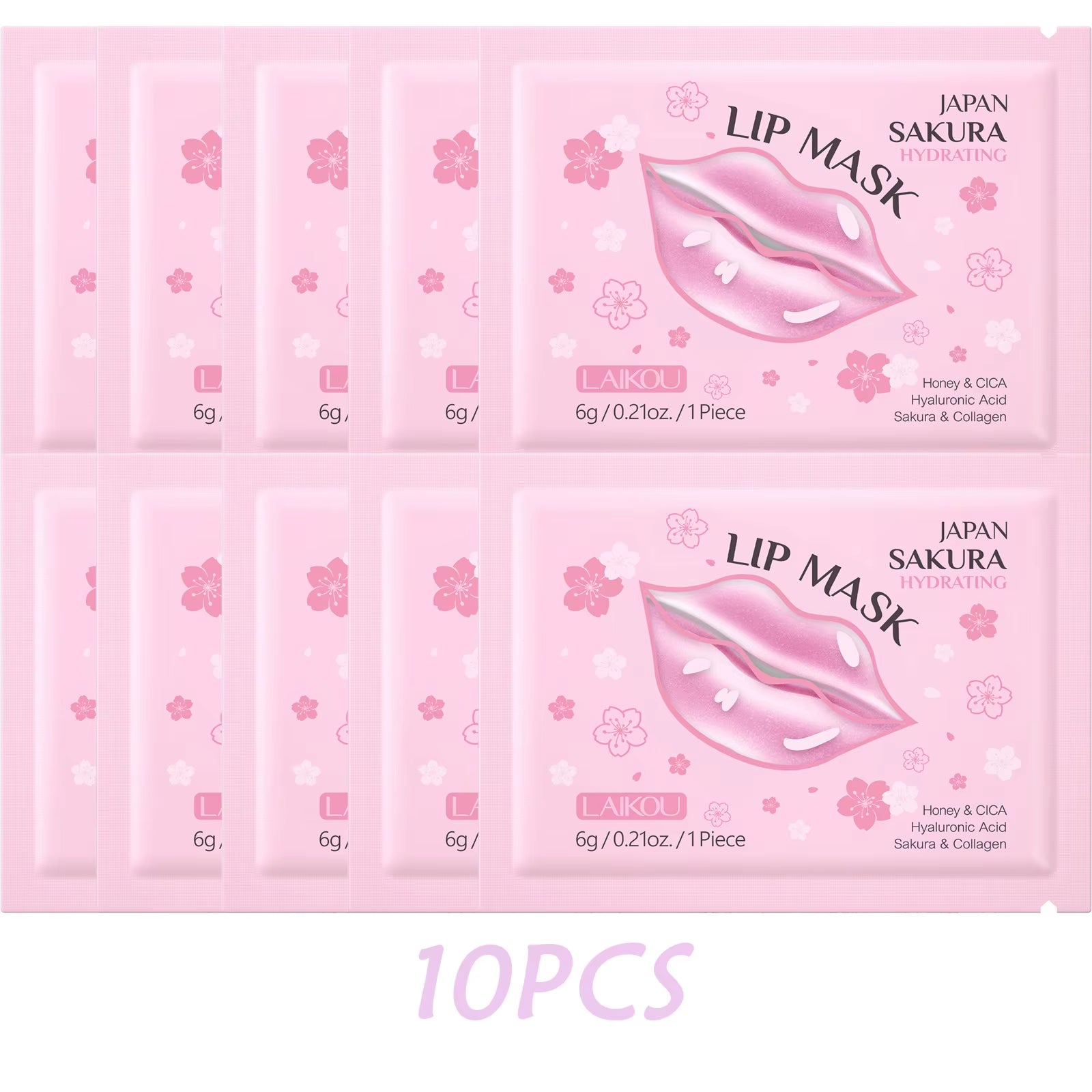 Cherry Blossom Lip Mask Moisturizing anti Wrinkle Nourishing Beauty Lips Moisturizer Lip Patches Gel Pads Skin Care