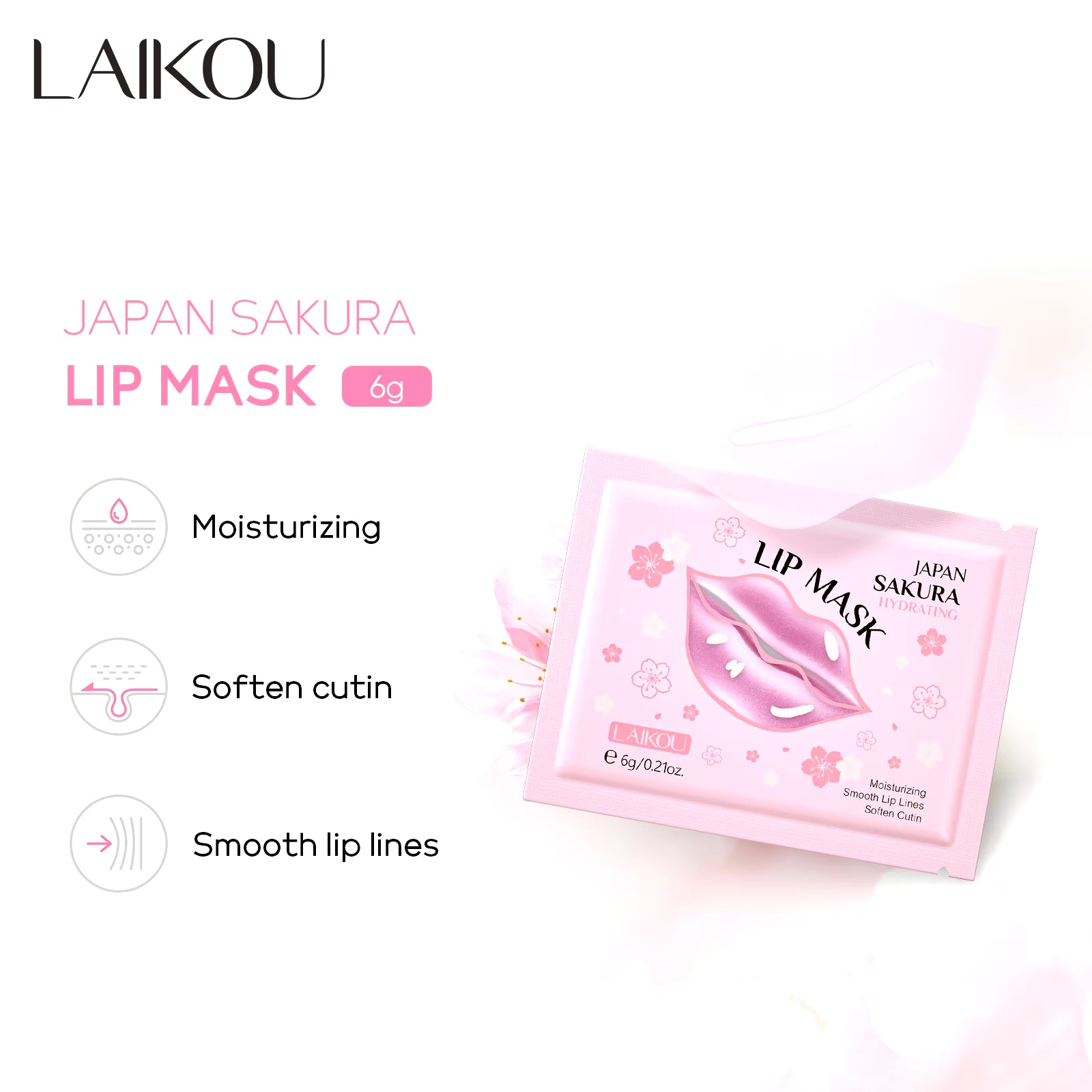 Cherry Blossom Lip Mask Moisturizing anti Wrinkle Nourishing Beauty Lips Moisturizer Lip Patches Gel Pads Skin Care
